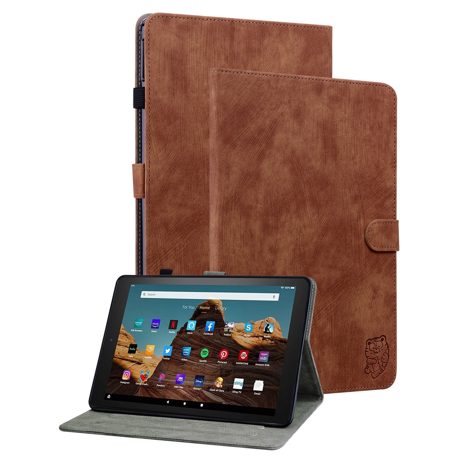 For Amazon Fire HD 10 (2023) Case Leather Tablet Cover with Card Slots Stand For Amazon Fire HD 10 (2023) Case Leather Tablet Cover with Card Slots Stand